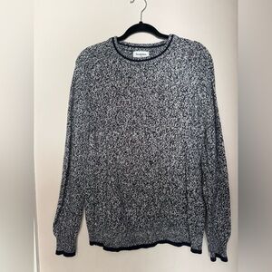 Goodfellow & Co Men's Marled Black and White Crewneck Sweater